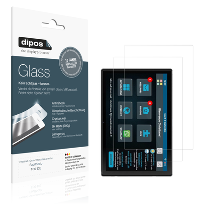 Klare Displayschutzfolie von dipos passend für Facilotab T60-DE, 9H kratzfest und blasenfrei montiert
