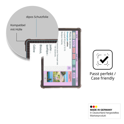 Schutzfolie mit optimaler Passform, zur Verwendung mit Hüllen geeignet