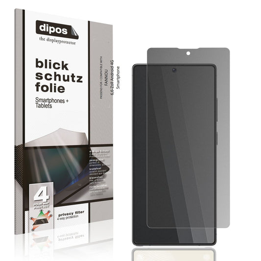 Blickschutzfolie für FANNOU 6,6-Zoll Android 4G Smartphone matt Schutzfolie Privacy