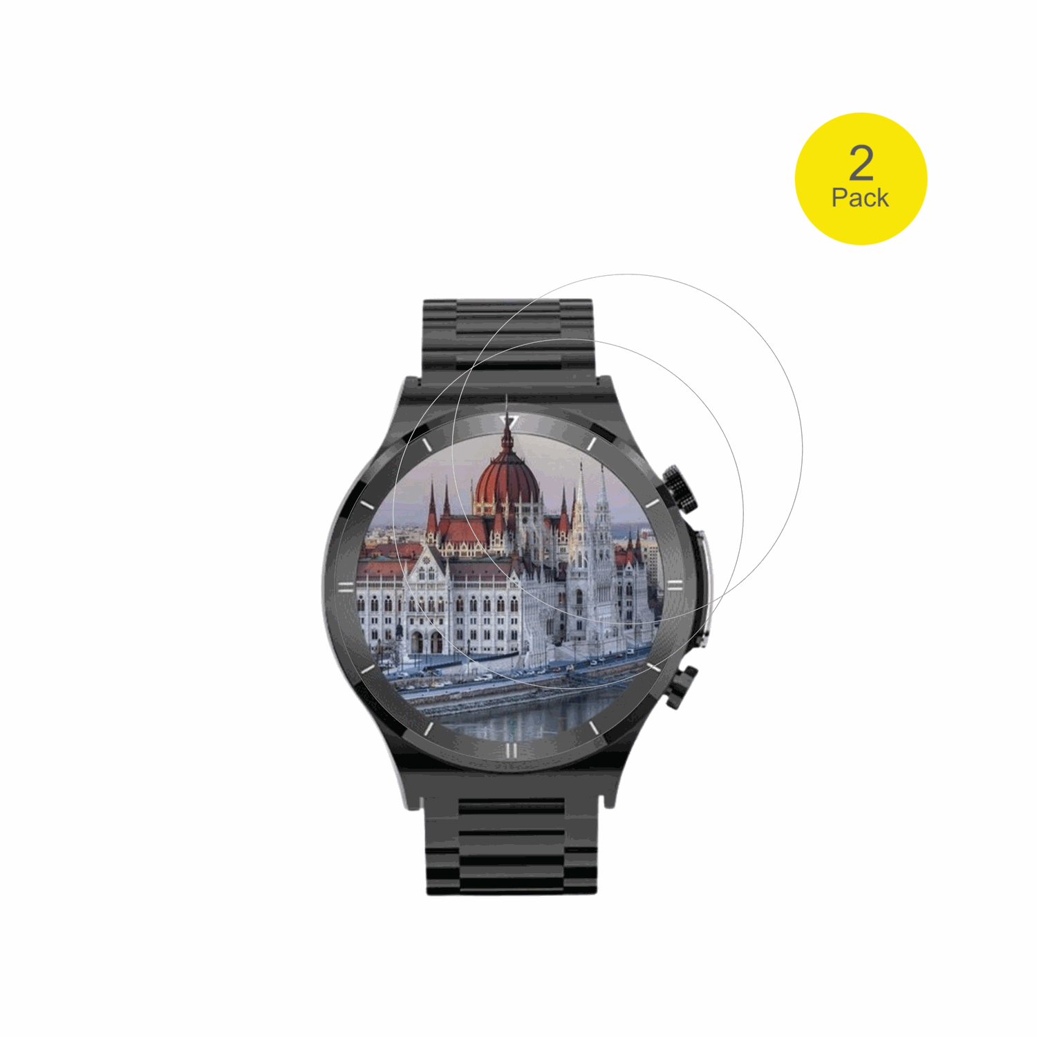 FanttikSmartwatch 1.39 Zoll mit aufgebrachter dipos Displayschutzfolie, glasklare Darstellung ohne Einschränkungen