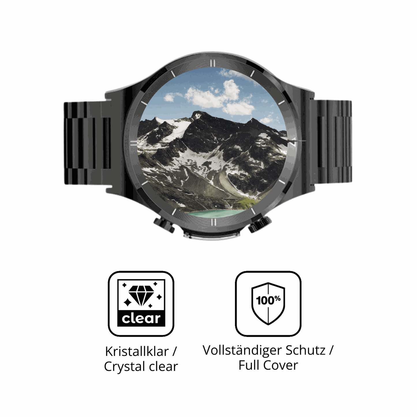 Dünne und klare Folie passend zugeschnitten für Fanttik Smartwatch 1.39 Zoll