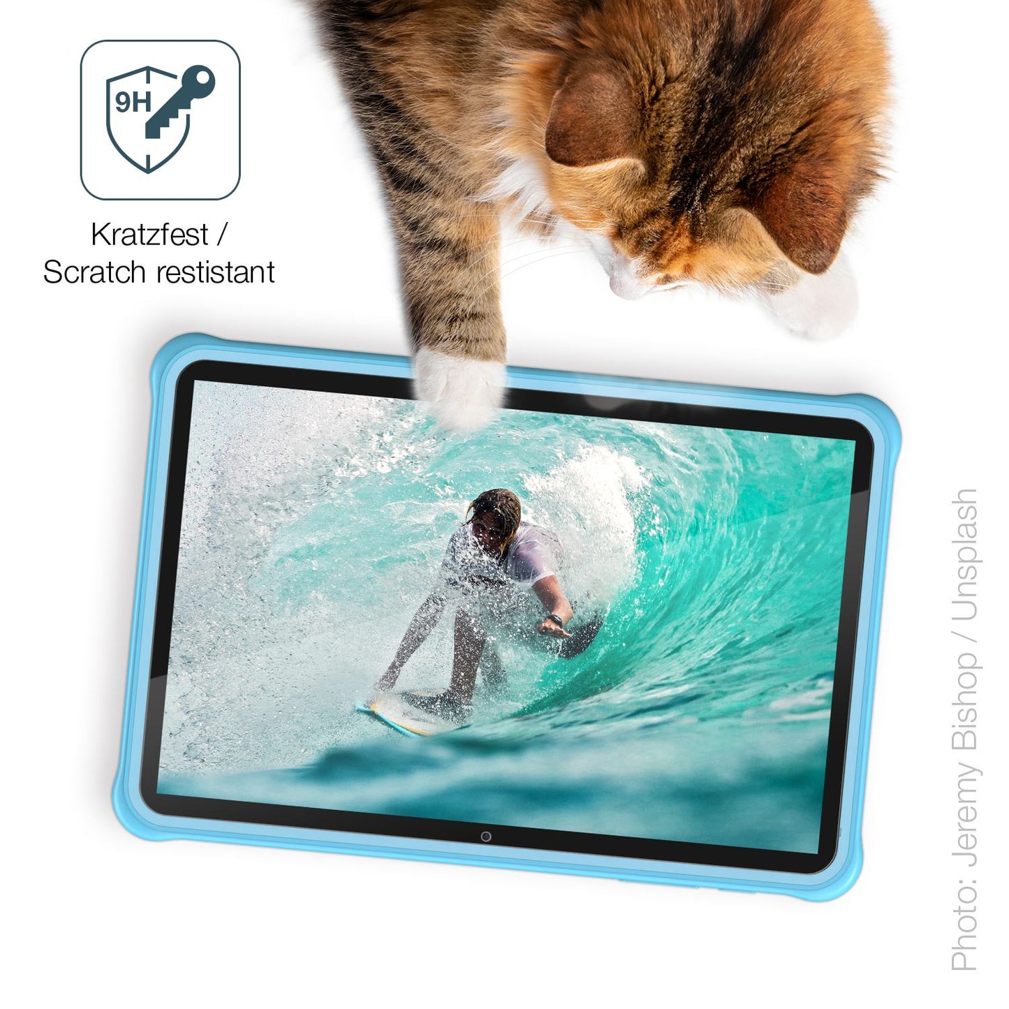 dipos Displayschutz für FASTWD L231-EEA 10 Zoll, transparente Oberfläche, perfekte Passform auch für die Rundungen