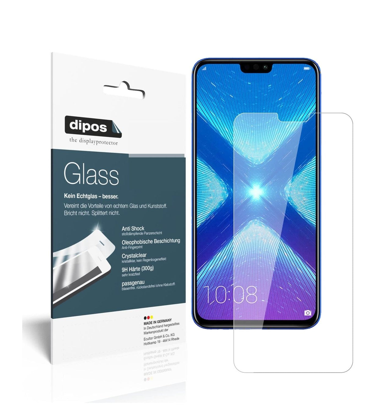 1x 9H Schutzfolie für Honor 8X Max Panzerfolie