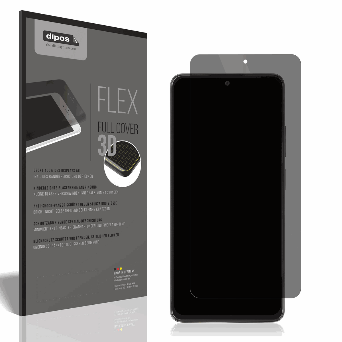 Full Cover Privacy Blickschutzfolie für Xiaomi Poco X4 Pro 5G