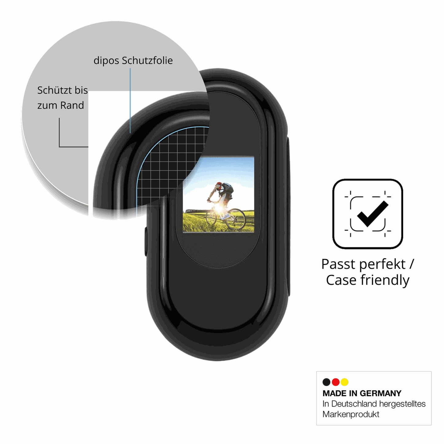 2x 9H Schutzfolie matt für Feelhap YXJ001 Body-Cam Panzerfolie