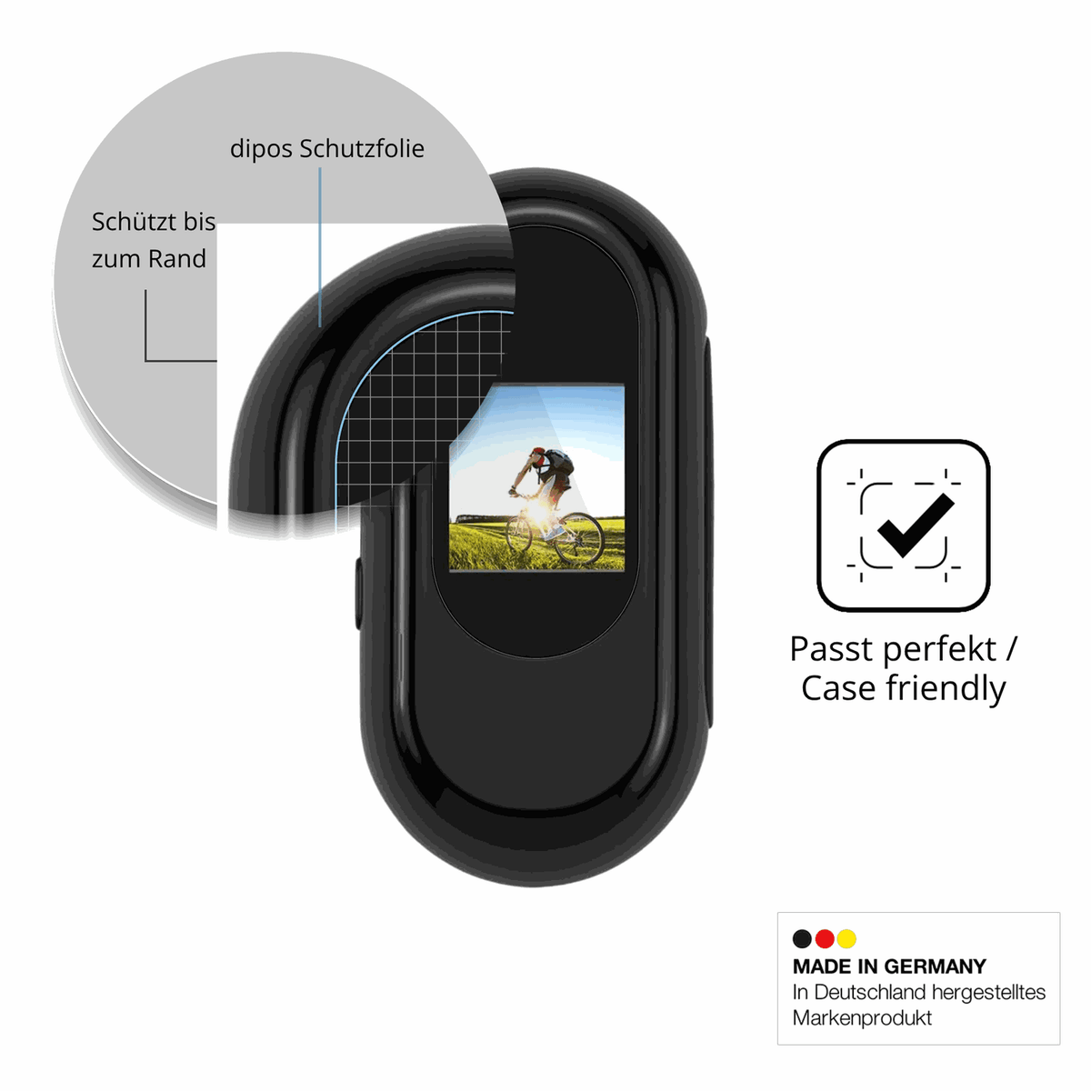 2x 9H Schutzfolie für Feelhap YXJ001 Body-Cam Panzerfolie