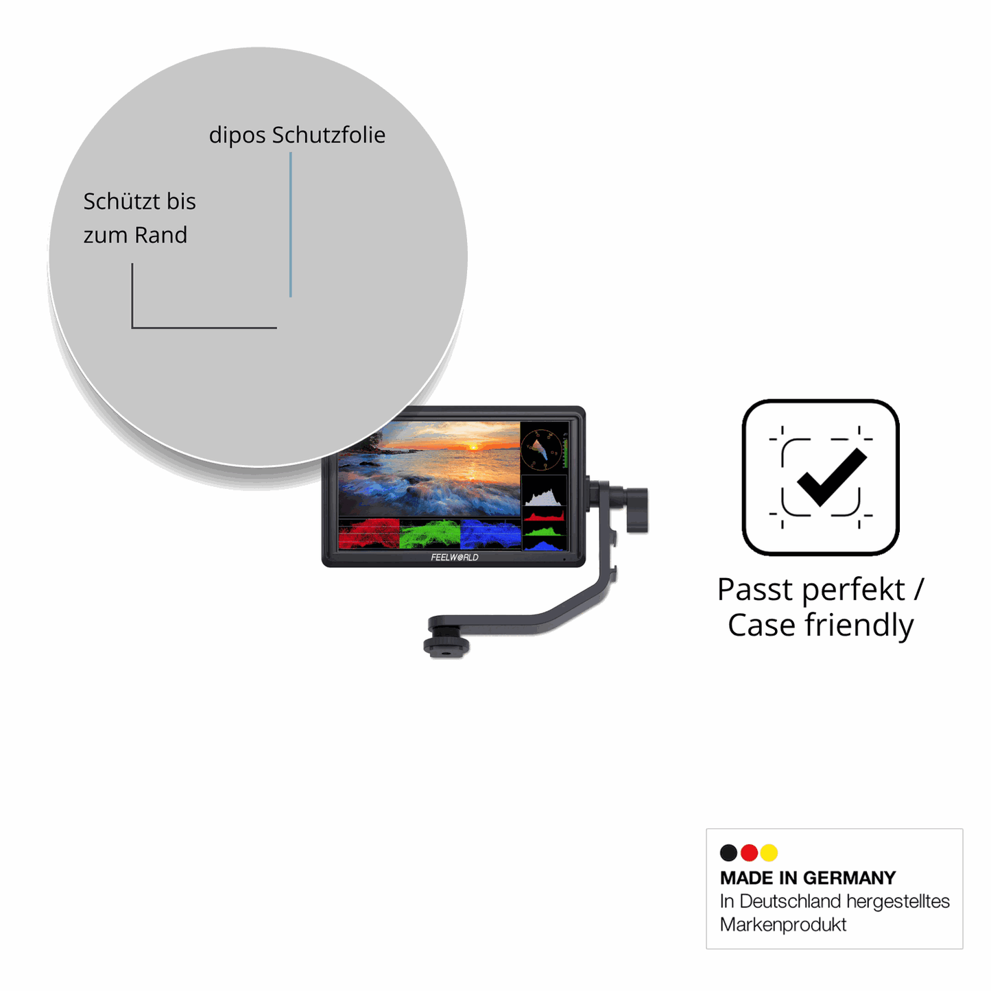 Besonders flexibler Displayschutz mit Anti-Shock-Schicht im Materialmix