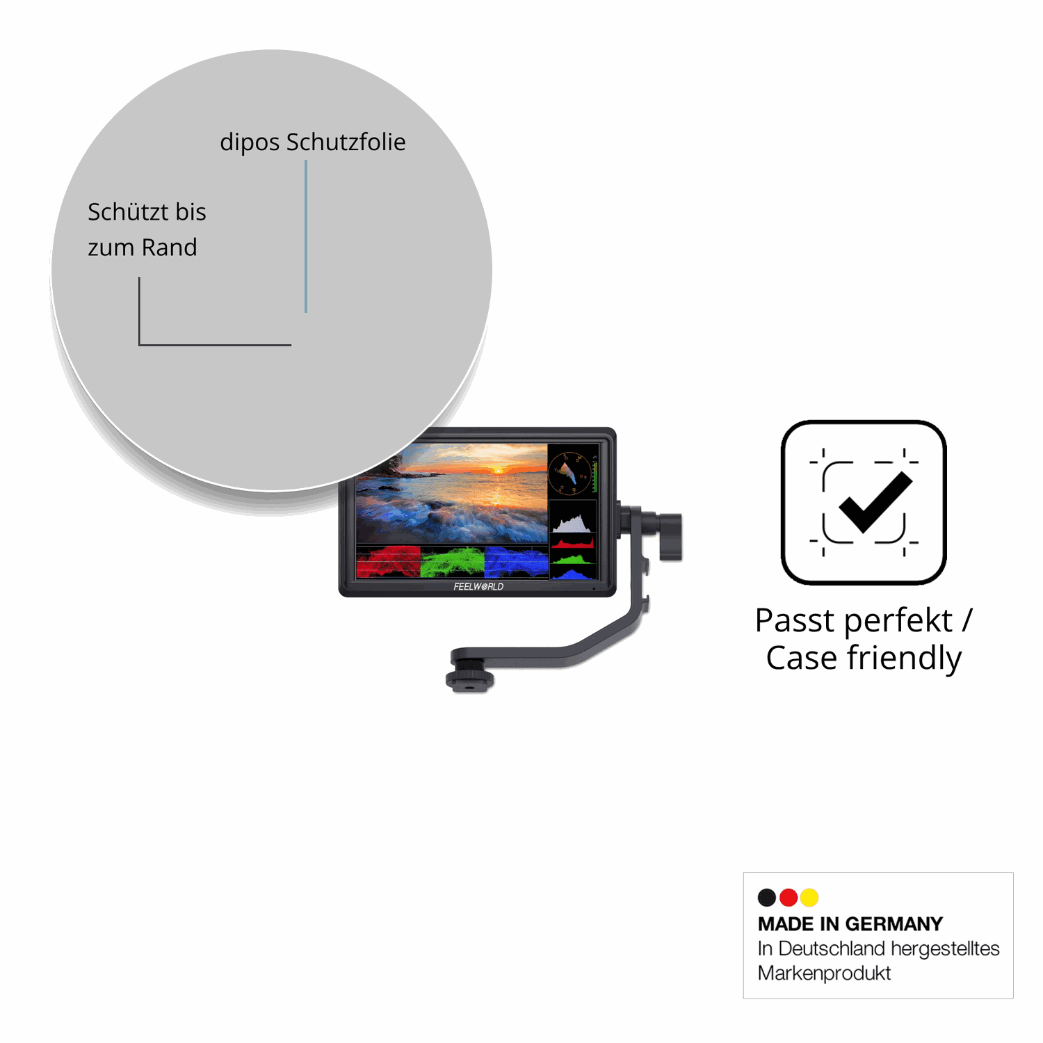 Besonders flexibler Displayschutz mit Anti-Shock-Schicht im Materialmix