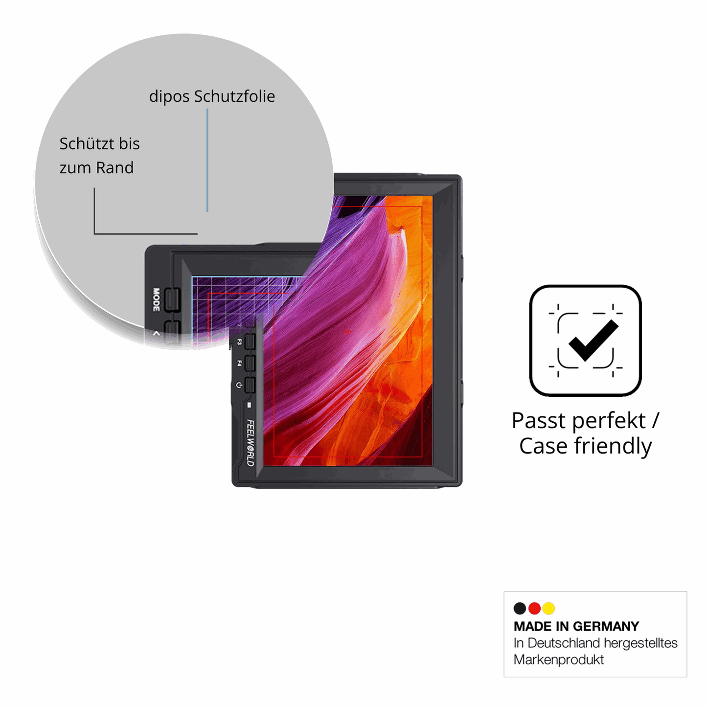 Besonders flexibler Displayschutz mit Anti-Shock-Schicht im Materialmix