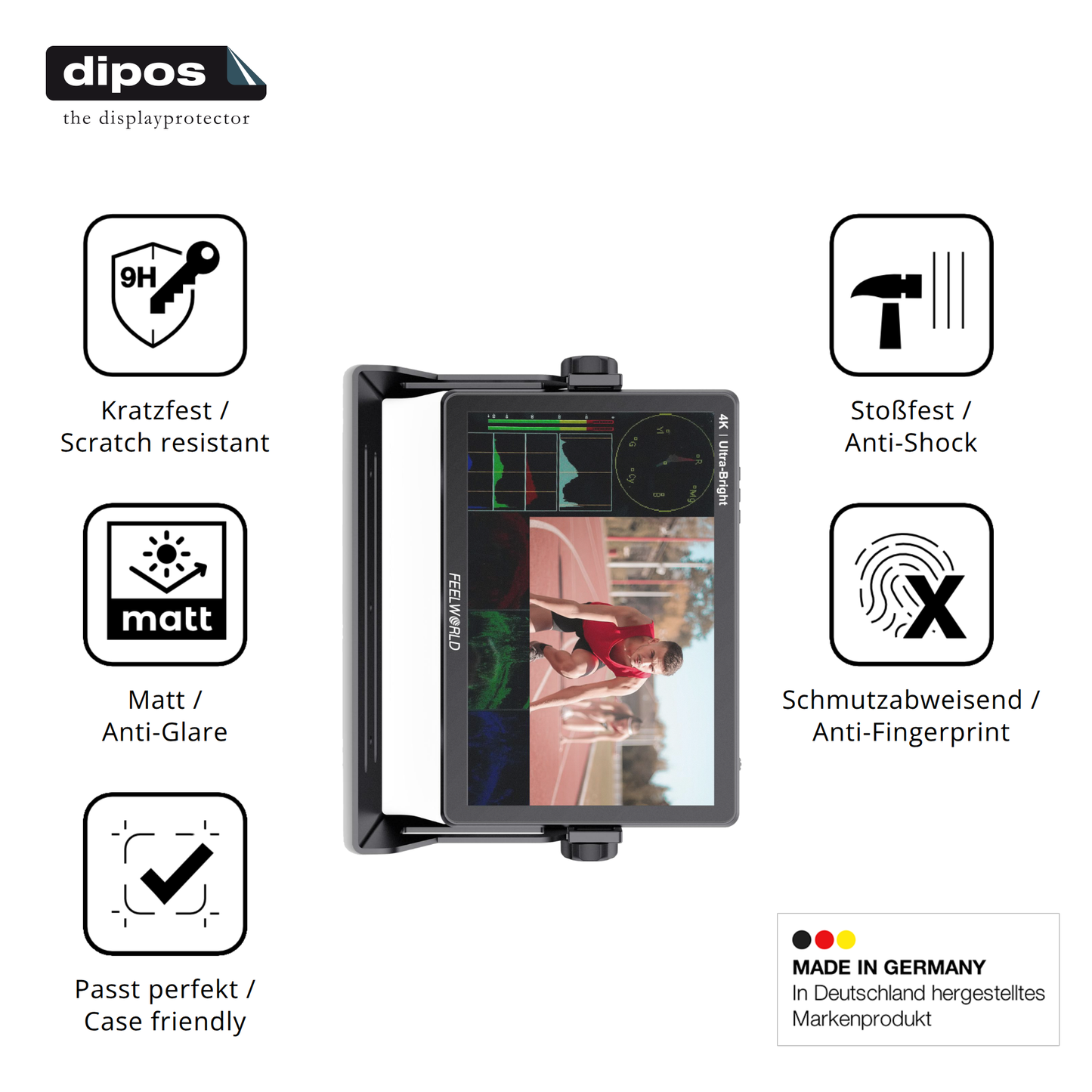 Displayschutz hergestellt in Deutschland, höchste Qualität made in Germany
