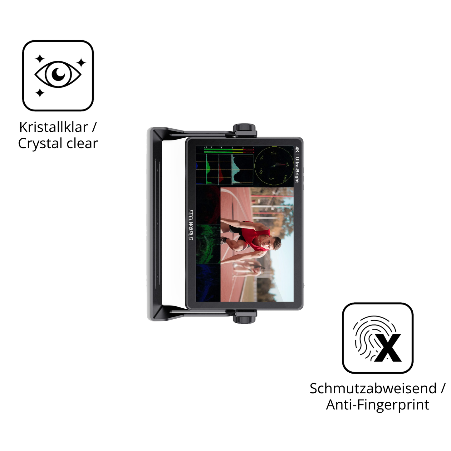 Flexible TPU-Folie passend zugeschnitten für Feelworld LUT 11H 10.1 Zoll, vollständige Abdeckung