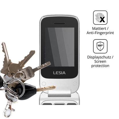 dipos Displayschutz für FEGA Flip Senior 2, mattierte Oberfläche, Blickschutzfilter und perfekter Passform