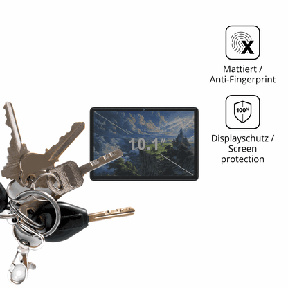 dipos Displayschutz für fezawio F12, mattierte Oberfläche, Blickschutzfilter und perfekter Passform