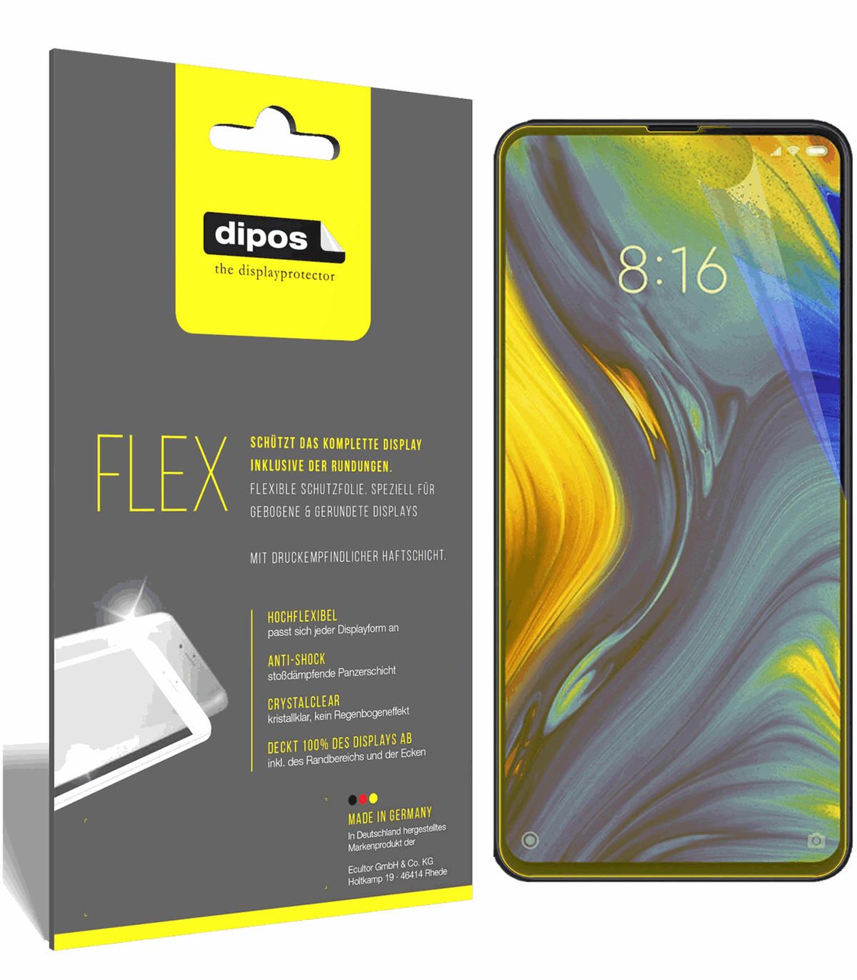 3x 3D Full Cover Schutzfolie für Xiaomi Mi Mix 3