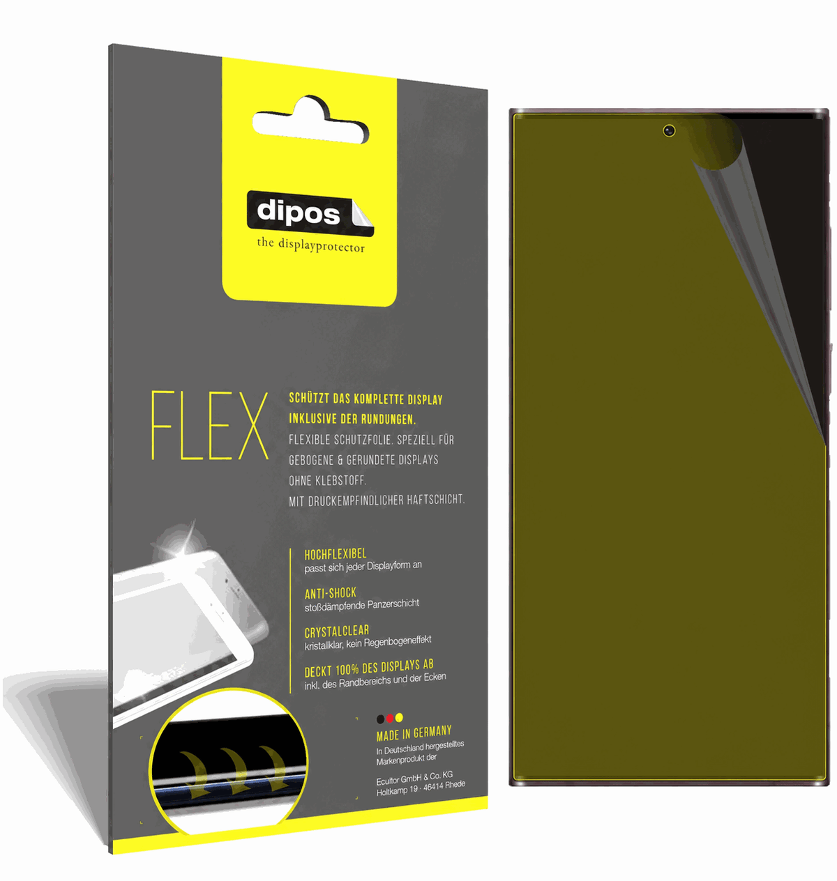 2x 3D Full Cover Schutzfolie für Samsung Galaxy S22 Ultra