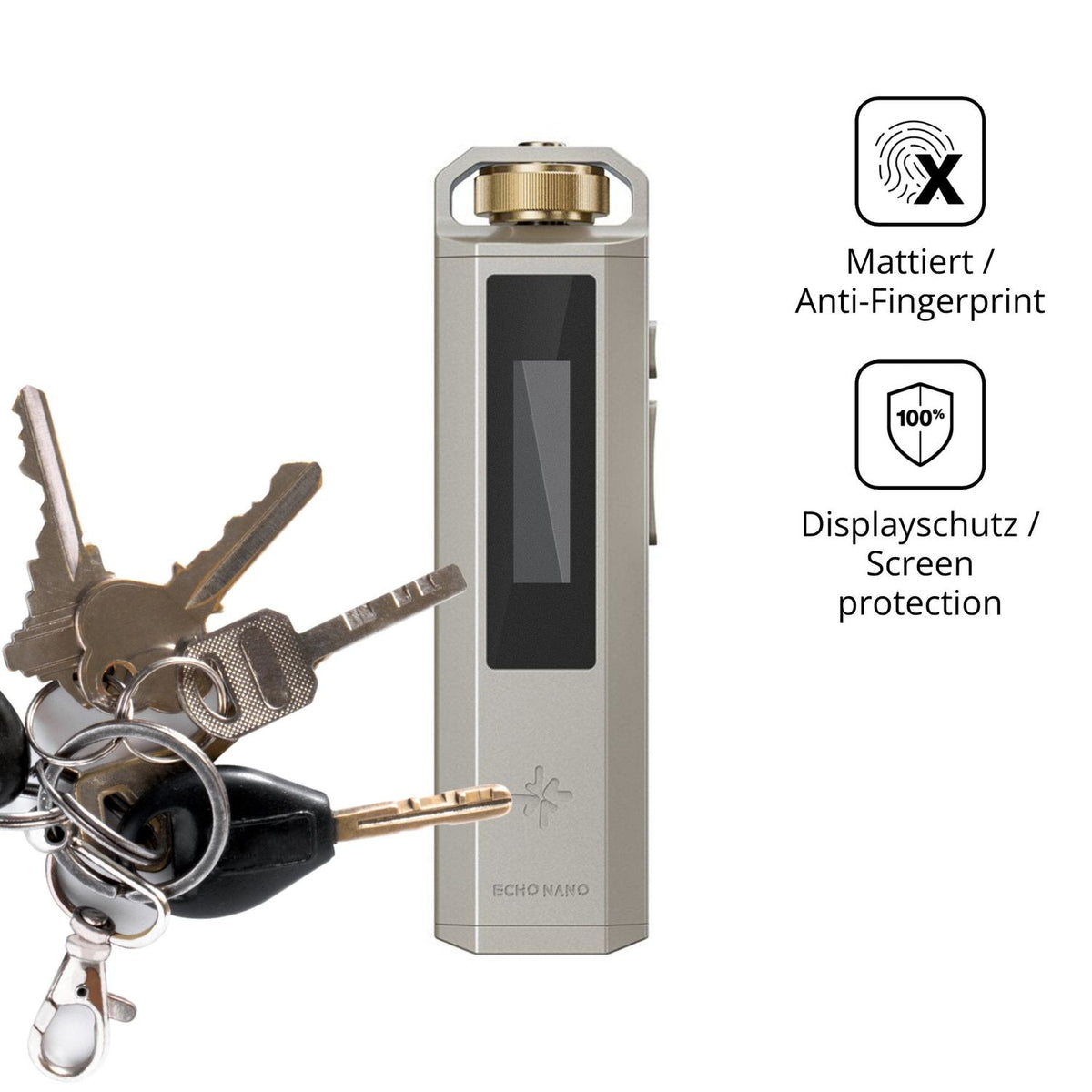 dipos Displayschutz für FiiO SnowSky Echo Nano, mattierte Oberfläche, Blickschutzfilter und perfekter Passform