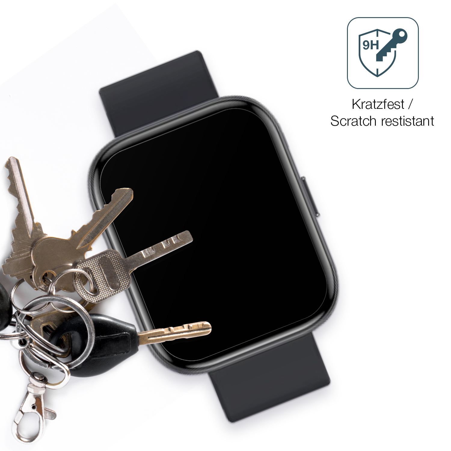 dipos Displayschutz für Fireboltt Mercury, mattierte Oberfläche, robuste Festigkeit und perfekte Passform