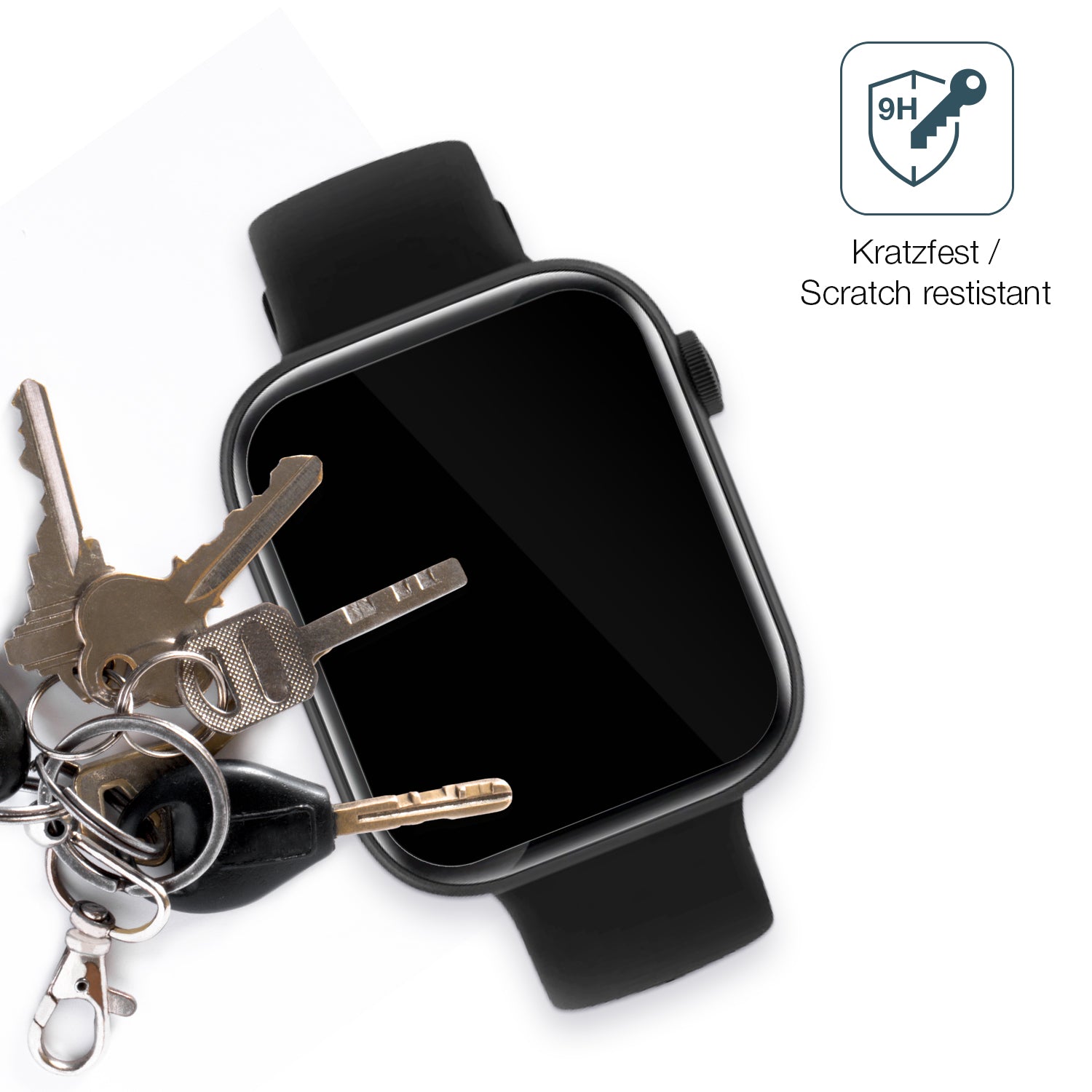 dipos Displayschutz für Fireboltt Ring 3, transparente Oberfläche, perfekte Passform auch für die Rundungen