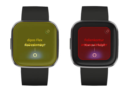2x 3D Full Cover Schutzfolie für FitBit Versa 2