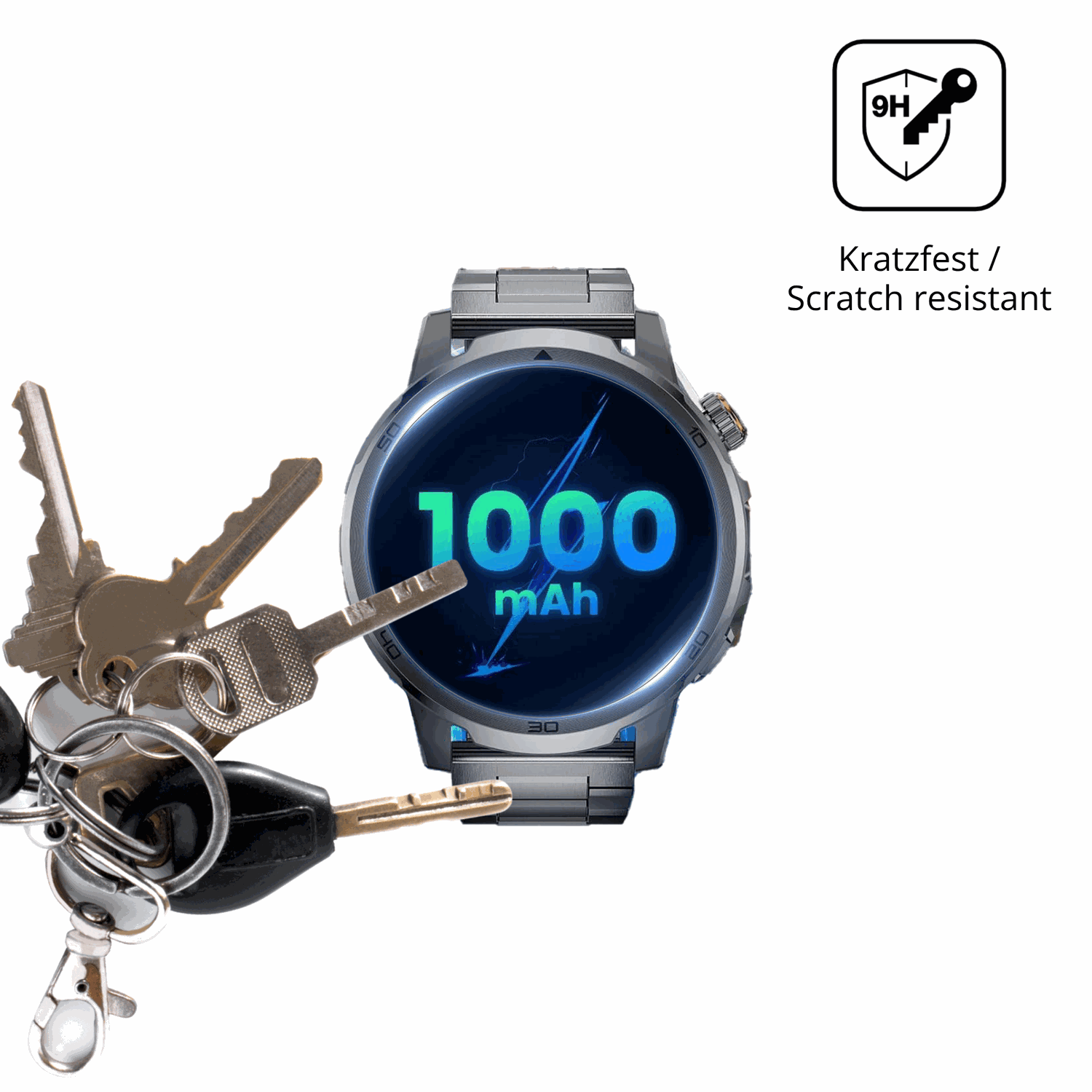 dipos Displayschutz für FITFLEX EF19, transparente Oberfläche, perfekte Passform auch für die Rundungen