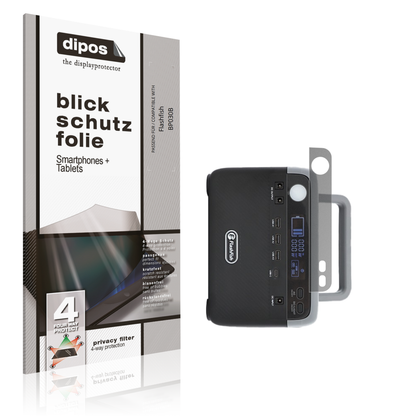 Blickschutzfolie von dipos passend für Flashfish BP030B, präziser Zuschnitt und blasenfrei montiert