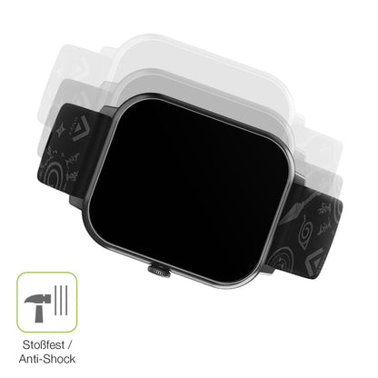 Schutz gegen Kratzer auf dem Abyx FIT Touch 3 1.83 Zoll Glas durch Schlüssel, Stöße gegen die Tischkante oder Stürze