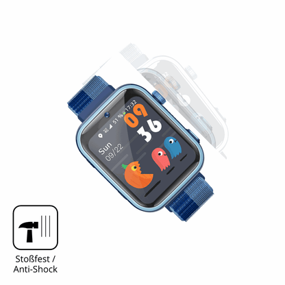 Schutz gegen Kratzer auf dem Aimiuvei T45 Kids Smartwatch 1.83 Zoll Glas durch Schlüssel, Stöße gegen die Tischkante oder Stürze