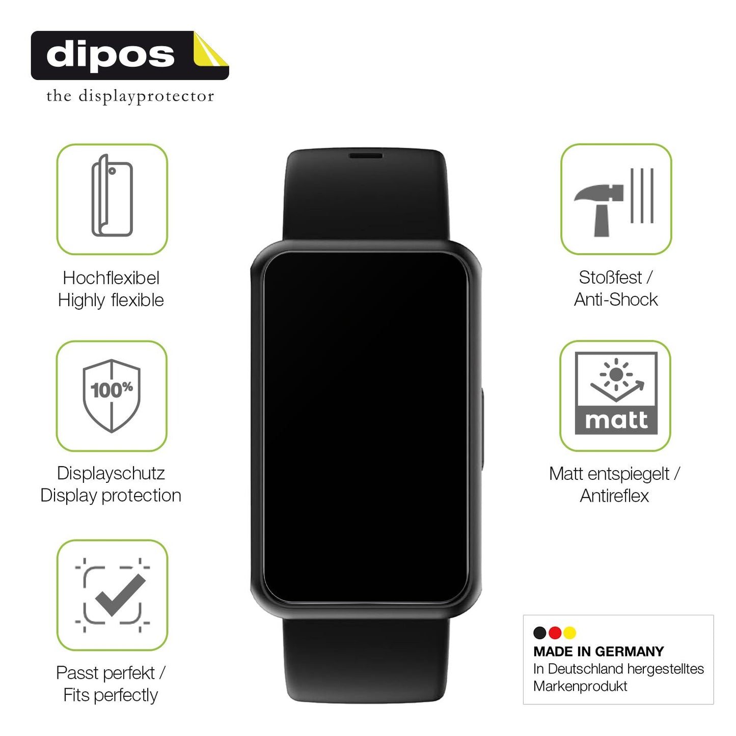Schutz gegen Kratzer auf dem Asmoda Fitnesstracker 1,47 Zoll Glas durch Schlüssel, Stöße gegen die Tischkante oder Stürze