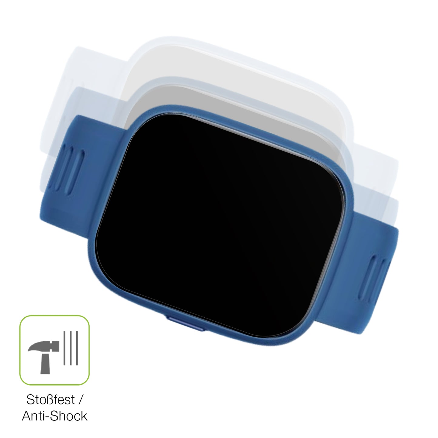 Schutz gegen Kratzer auf dem BiggerFive Smartwatch Kinder Glas durch Schlüssel, Stöße gegen die Tischkante oder Stürze