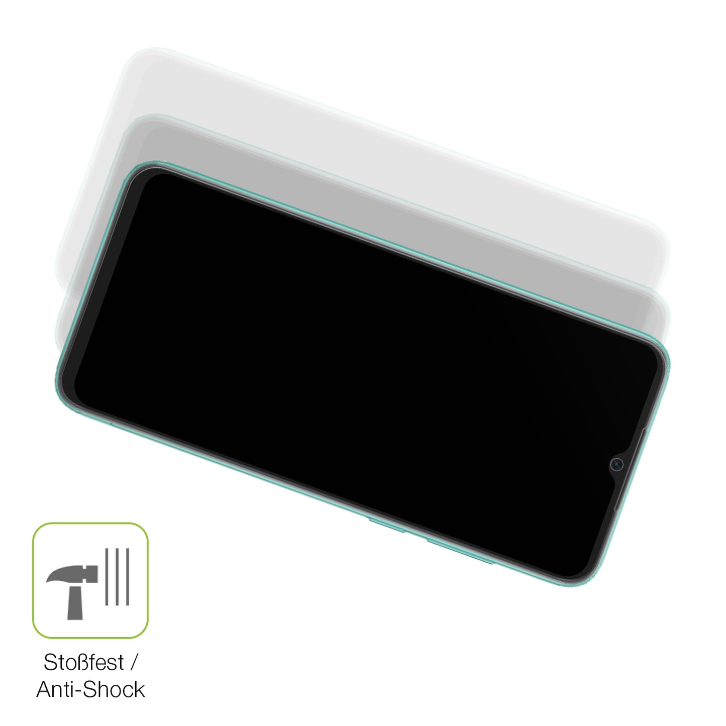 Schutz gegen Kratzer auf dem Blackview A55 Pro Glas durch Schlüssel, Stöße gegen die Tischkante oder Stürze