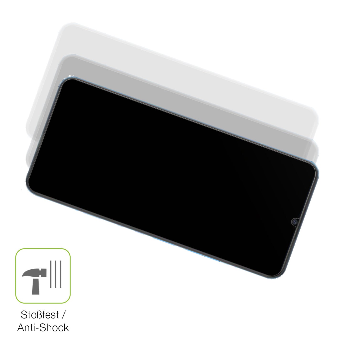 Schutz gegen Kratzer auf dem Coolpad Cool 20s Glas durch Schlüssel, Stöße gegen die Tischkante oder Stürze