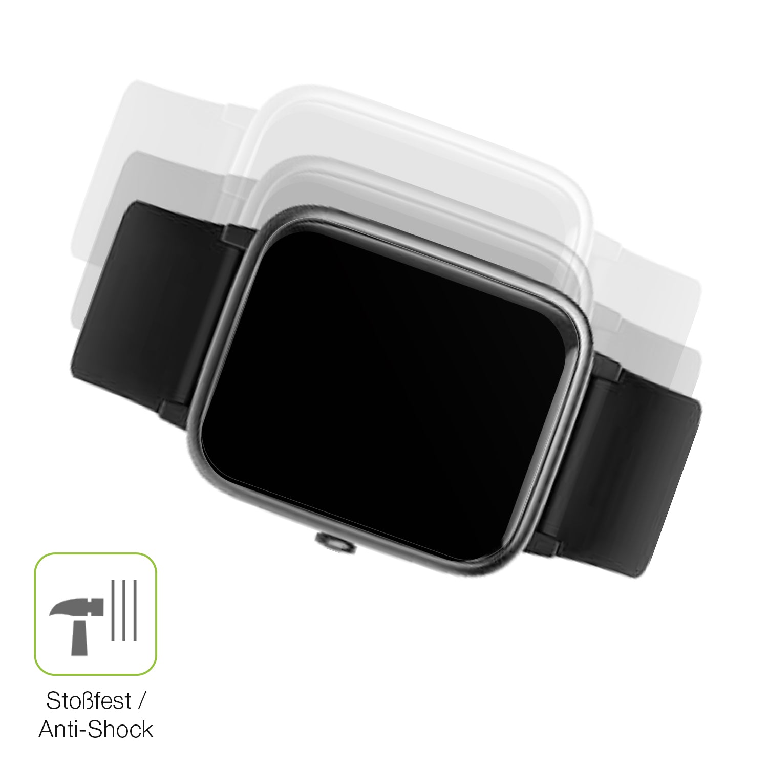 Schutz gegen Kratzer auf dem Fitpolo ID205L H205L 1.3 Zoll Glas durch Schlüssel, Stöße gegen die Tischkante oder Stürze