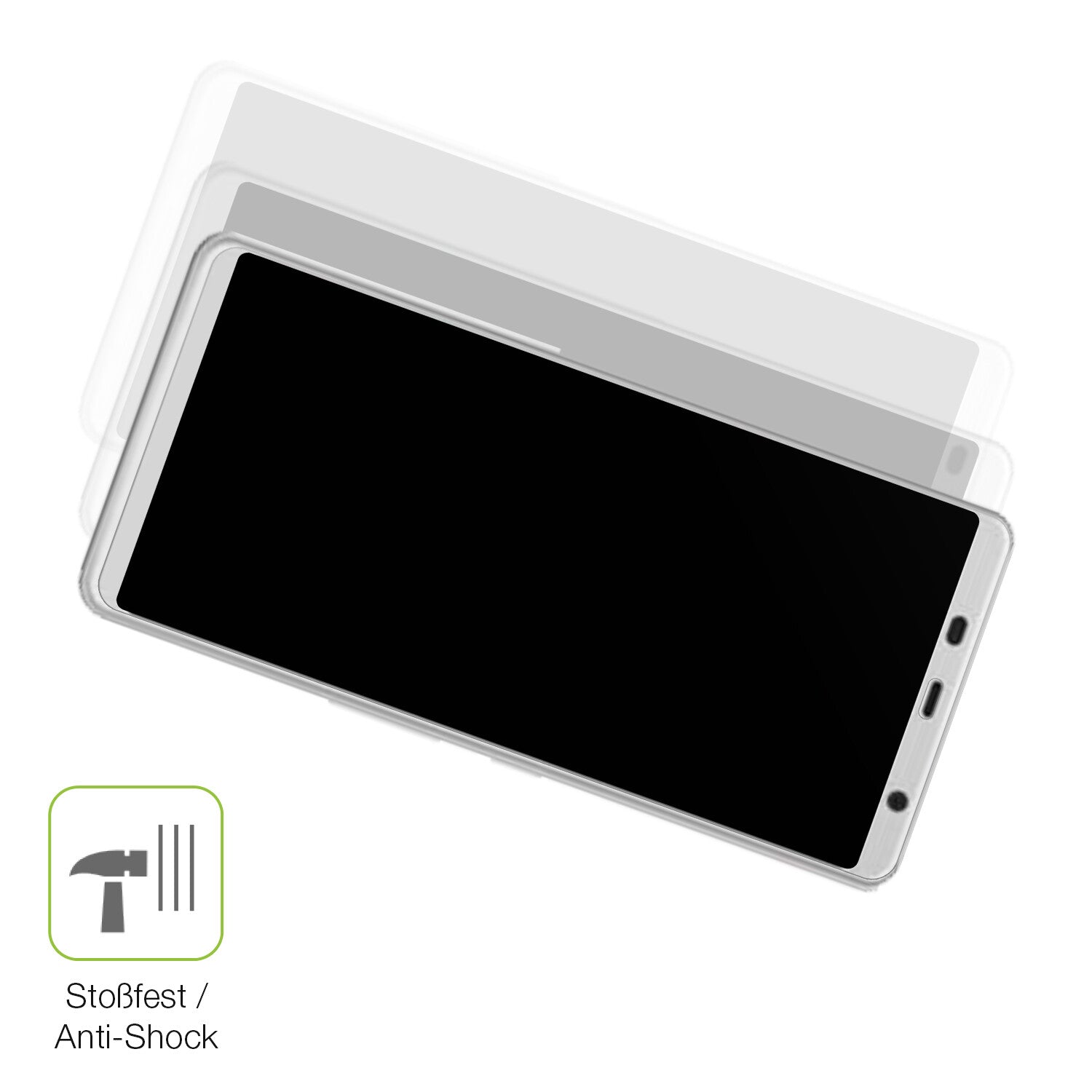 Schutz gegen Kratzer auf dem Fujitsu Arrows Be F-02L Glas durch Schlüssel, Stöße gegen die Tischkante oder Stürze