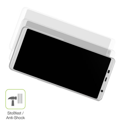 Schutz gegen Kratzer auf dem Fujitsu Arrows Be F-02L Glas durch Schlüssel, Stöße gegen die Tischkante oder Stürze