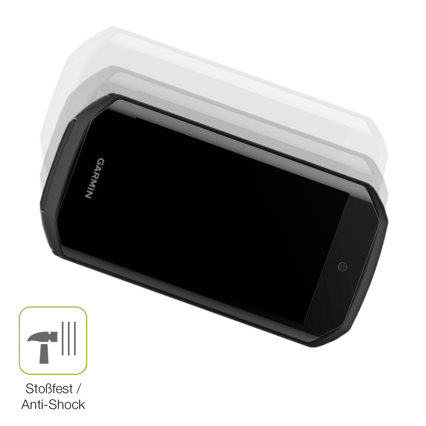 Schutz gegen Kratzer auf dem Garmin Edge 1050 Glas durch Schlüssel, Stöße gegen die Tischkante oder Stürze