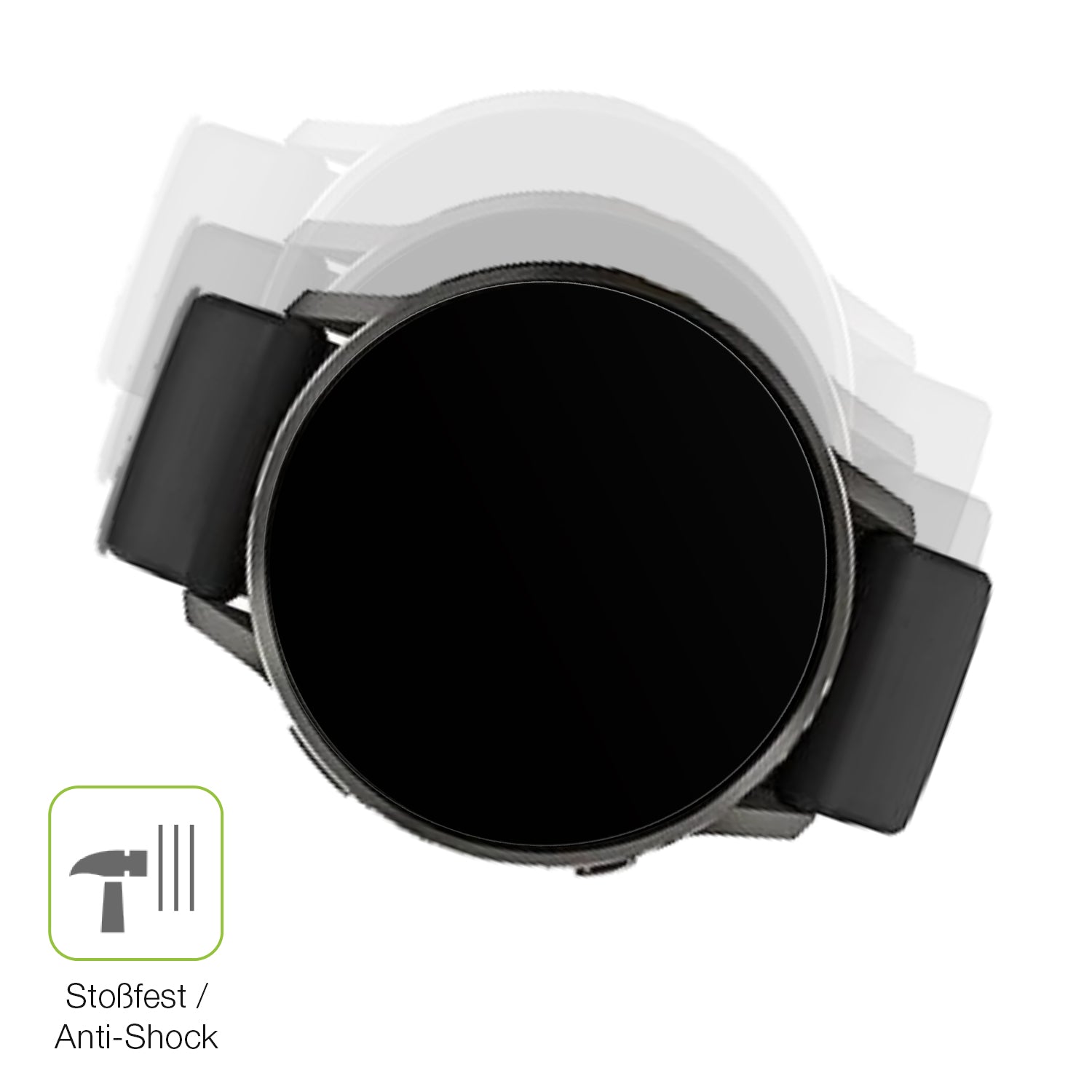 Schutz gegen Kratzer auf dem Garmin Venu 4 45mm Glas durch Schlüssel, Stöße gegen die Tischkante oder Stürze