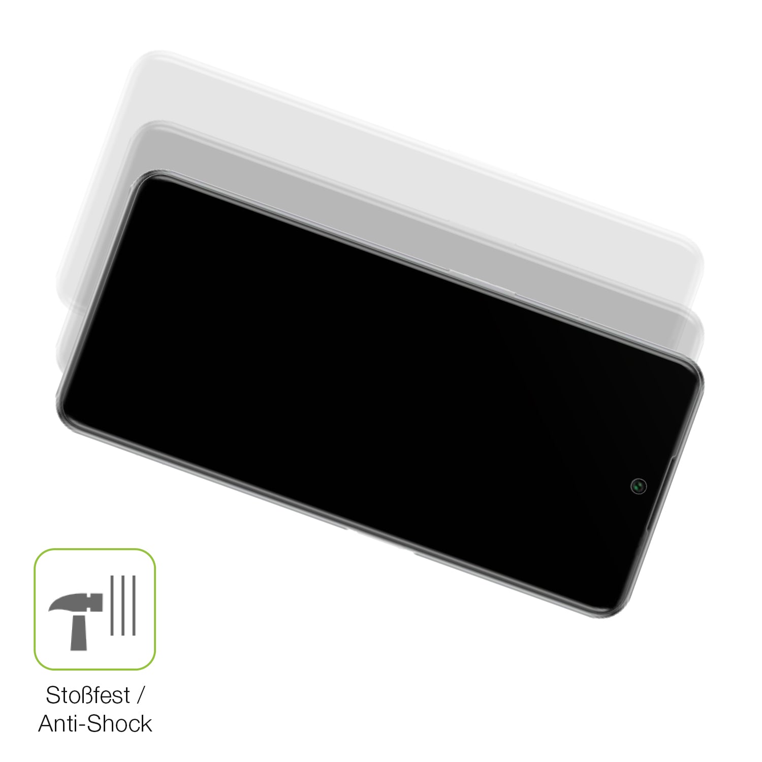 Schutz gegen Kratzer auf dem General Mobile GM22 Pro Glas durch Schlüssel, Stöße gegen die Tischkante oder Stürze