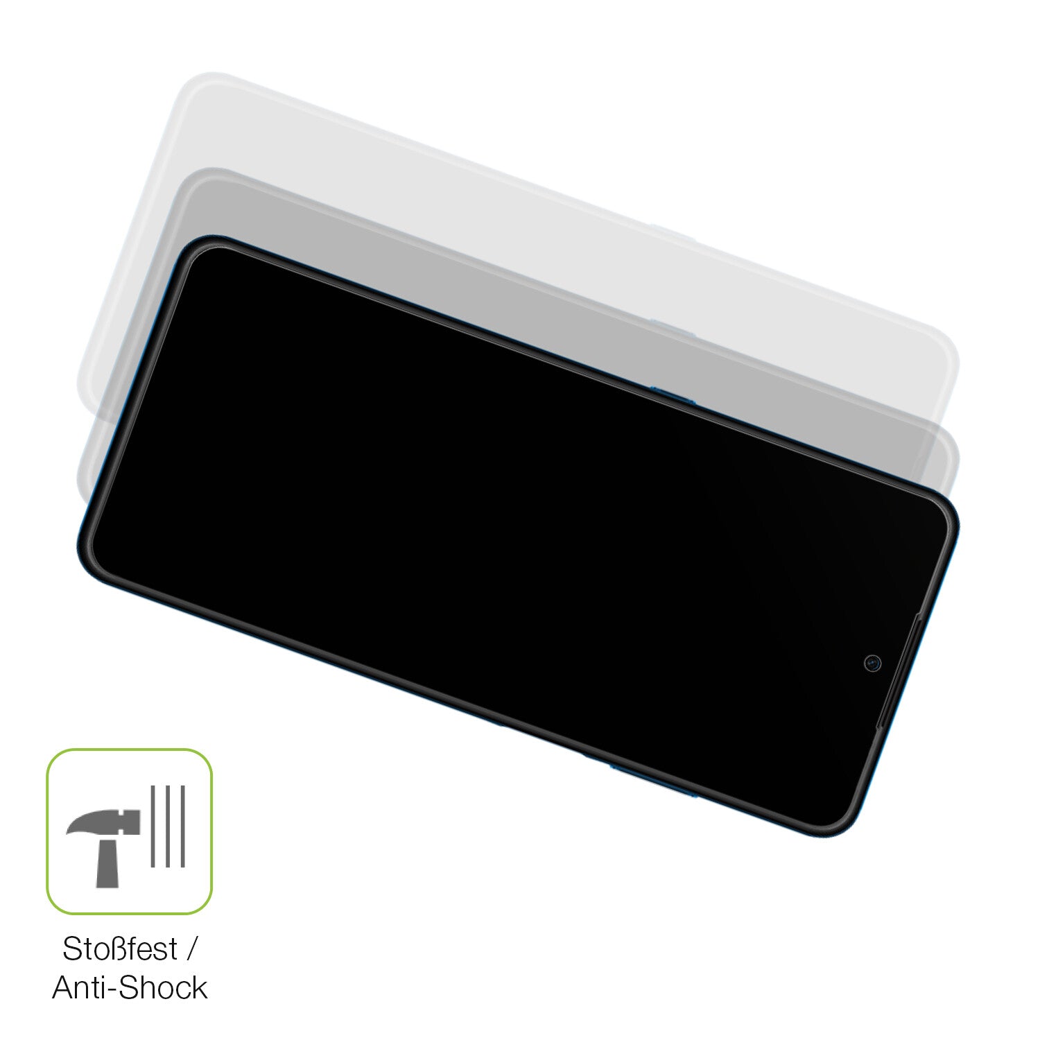 Schutz gegen Kratzer auf dem Hisense Infinity H60 Lite Glas durch Schlüssel, Stöße gegen die Tischkante oder Stürze