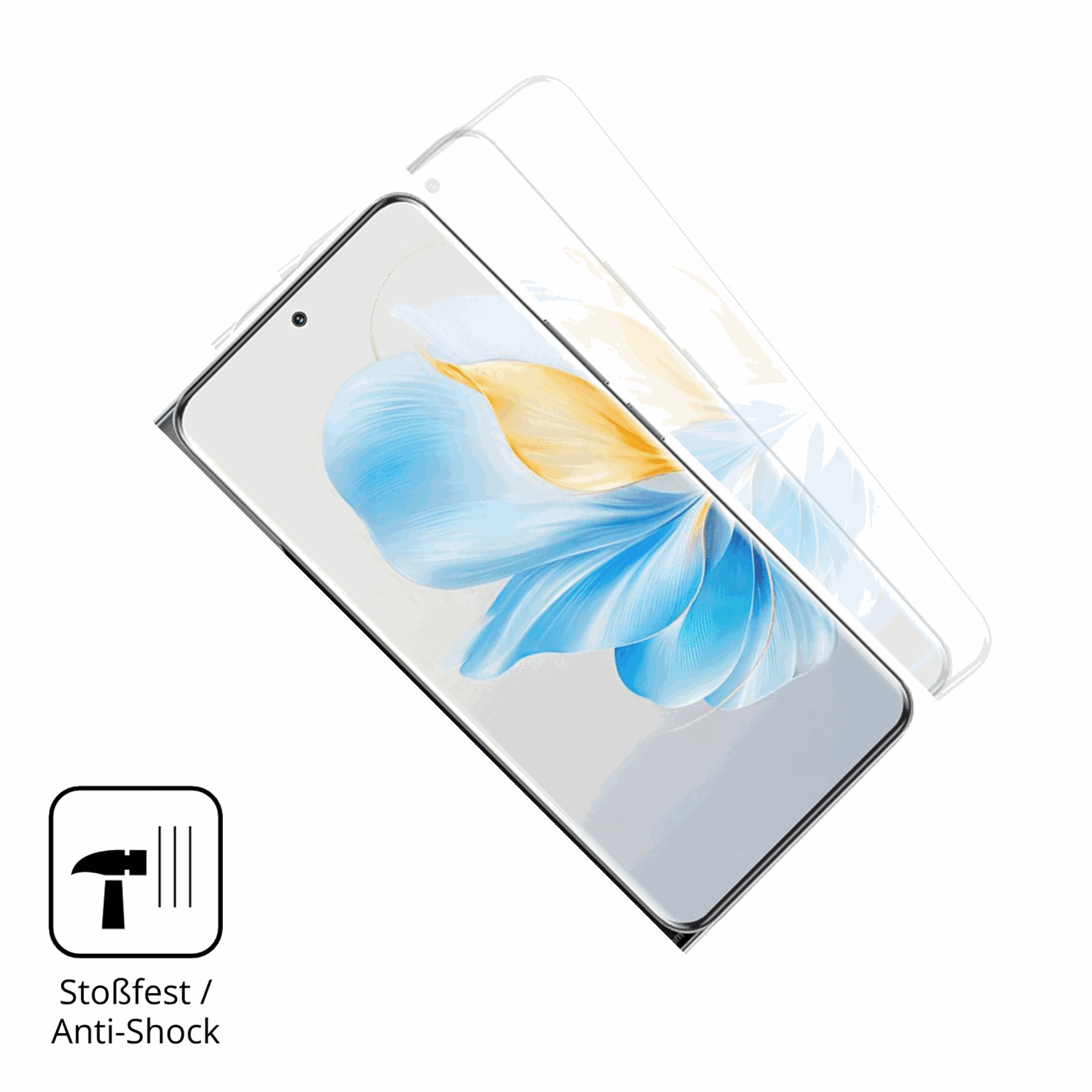 Schutz gegen Kratzer auf dem Honor 100 Glas durch Schlüssel, Stöße gegen die Tischkante oder Stürze