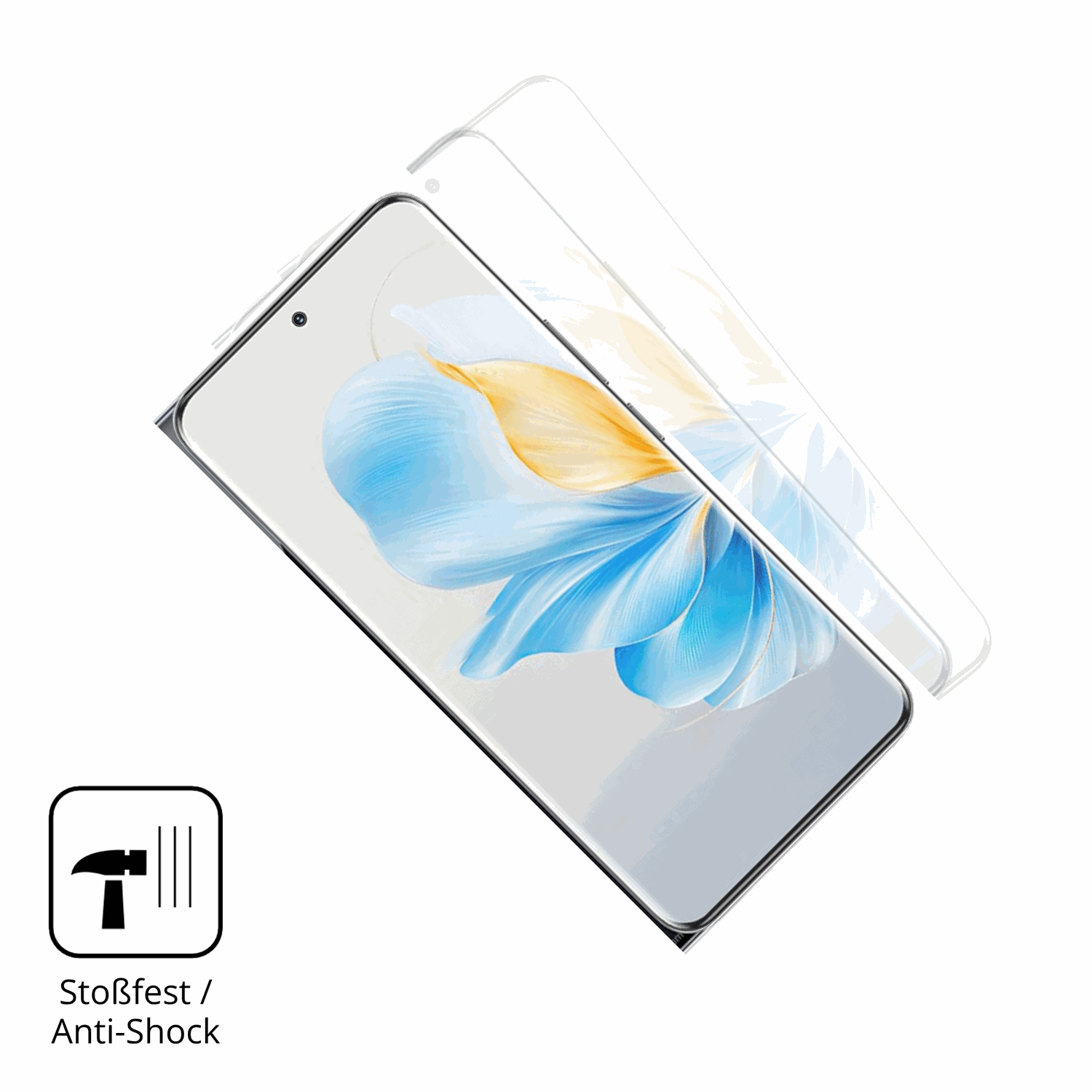 Schutz gegen Kratzer auf dem Honor 100 Glas durch Schlüssel, Stöße gegen die Tischkante oder Stürze