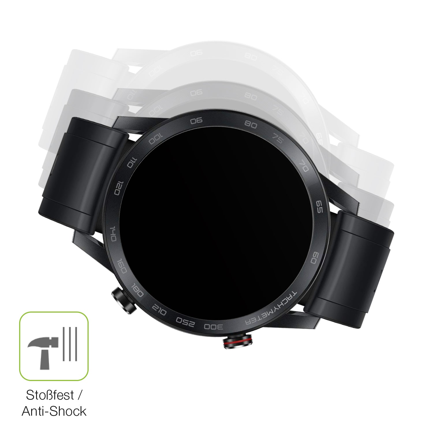 Schutz gegen Kratzer auf dem Honor Magic Watch 2 46mm Glas durch Schlüssel, Stöße gegen die Tischkante oder Stürze