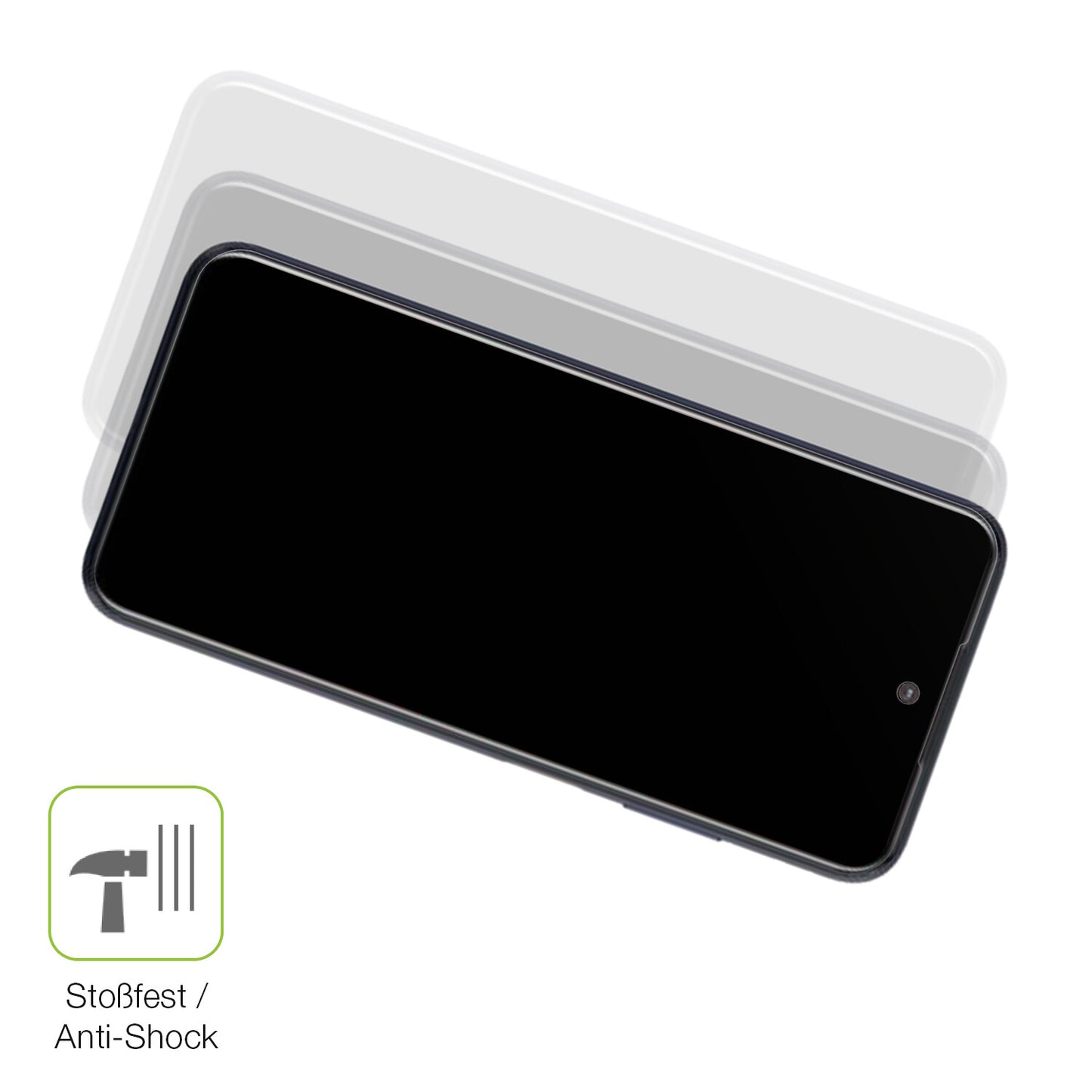 Schutz gegen Kratzer auf dem HTC Desire 21 Pro Glas durch Schlüssel, Stöße gegen die Tischkante oder Stürze