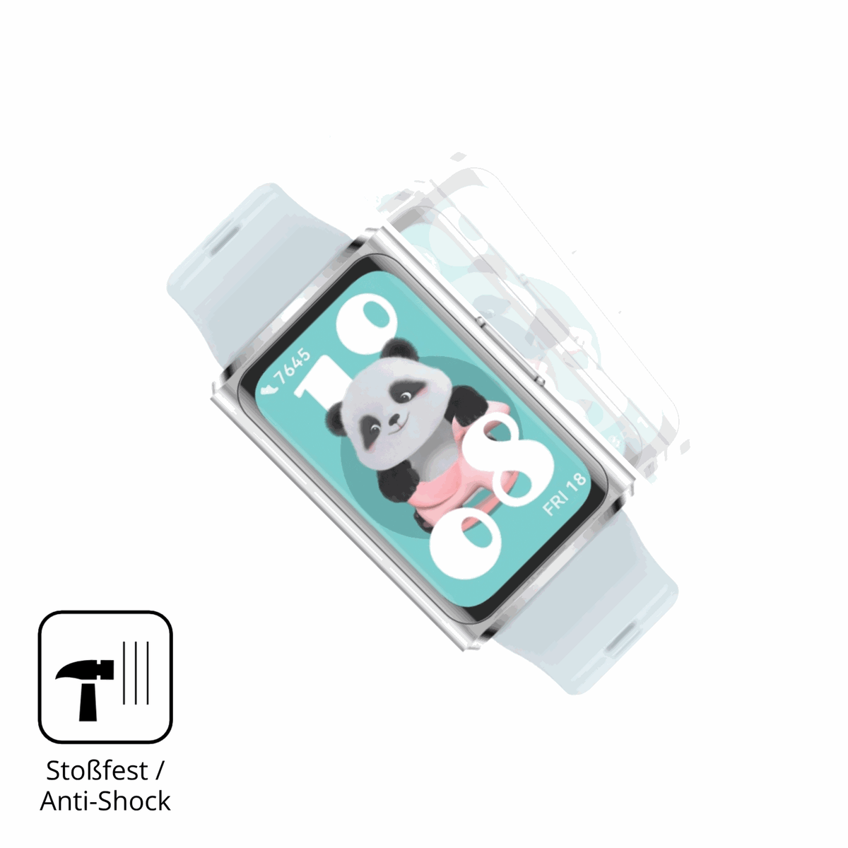 Schutz gegen Kratzer auf dem Huawei Band 11 Pro Glas durch Schl�ssel, St��e gegen die Tischkante oder St�rze