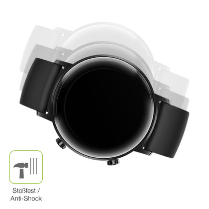 Schutz gegen Kratzer auf dem Huawei Watch GT2 42mm Glas durch Schlüssel, Stöße gegen die Tischkante oder Stürze