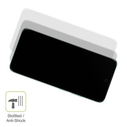 Schutz gegen Kratzer auf dem Infinix Hot 50 Pro Glas durch Schlüssel, Stöße gegen die Tischkante oder Stürze