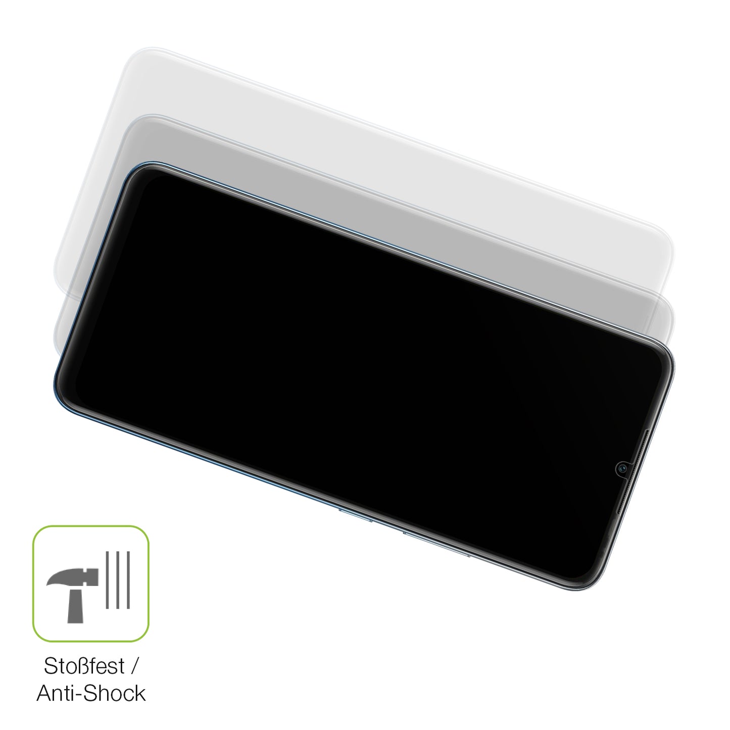 Schutz gegen Kratzer auf dem Infinix Smart 7 Plus Glas durch Schlüssel, Stöße gegen die Tischkante oder Stürze