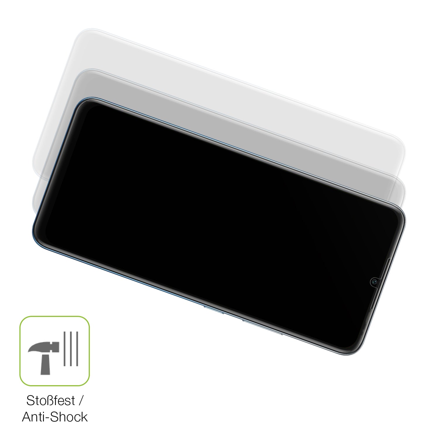 Schutz gegen Kratzer auf dem Infinix Smart 7 Plus Glas durch Schlüssel, Stöße gegen die Tischkante oder Stürze