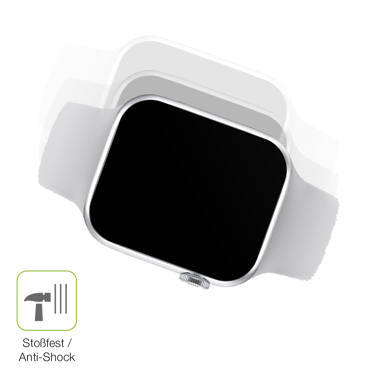 Schutz gegen Kratzer auf dem Iwo Watch 7 Pro Glas durch Schlüssel, Stöße gegen die Tischkante oder Stürze