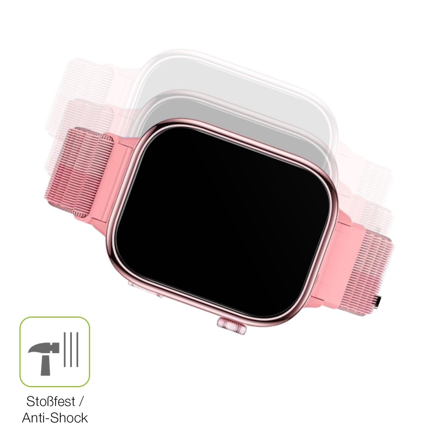Schutz gegen Kratzer auf dem JoJoego Smartwatch Kinder Glas durch Schlüssel, Stöße gegen die Tischkante oder Stürze
