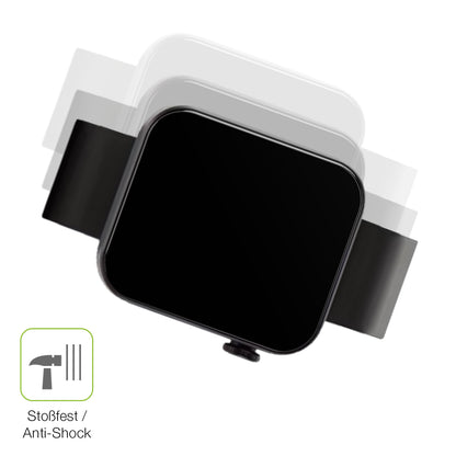 Schutz gegen Kratzer auf dem Kendox Life Tracker Glas durch Schlüssel, Stöße gegen die Tischkante oder Stürze